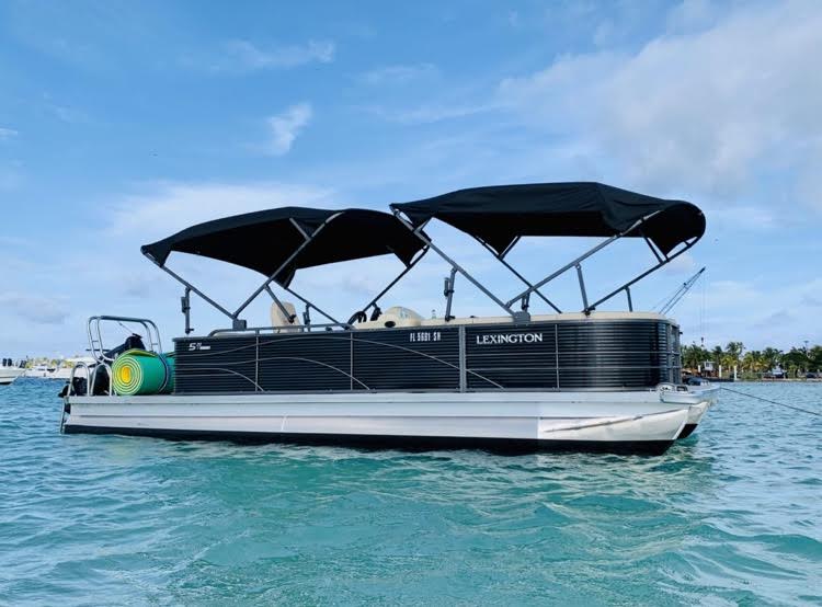 24' Luxury Pontoon Boat Rental In Miami Captain Hook Boat Rentals In